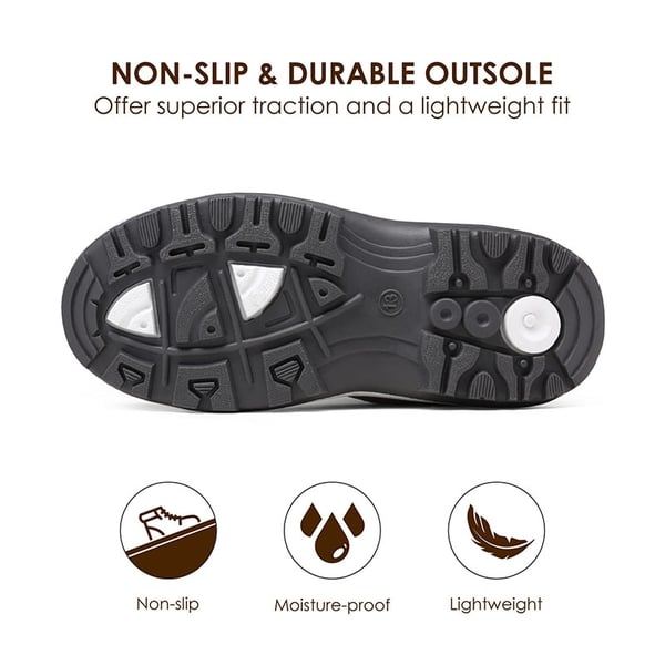 Kids Winter Snow Boots - BEIGE WHITE - 4